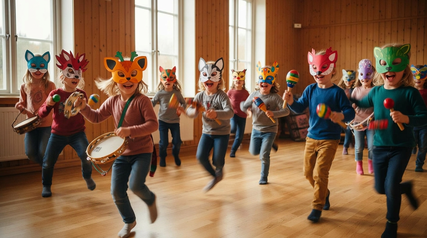 Dans med masker og musik